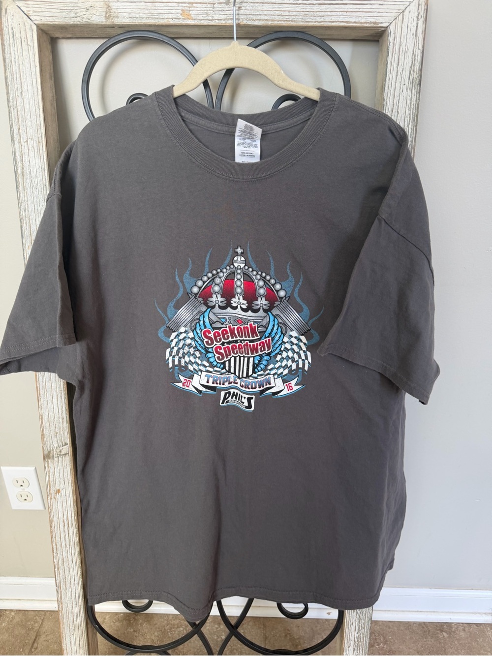 Seekonk Speedway 2016 Triple Crown Racing T Shirt 2XL Phil’s Propane Graphic